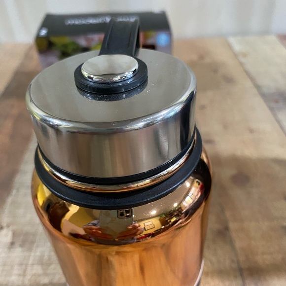 New With Tags Large Stainless Steel Bottle With Set of Moscow Mule Cups - Picture 5 of 8